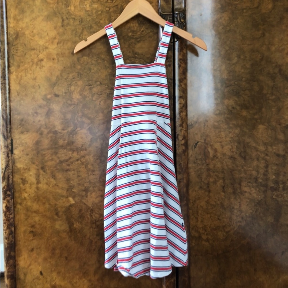 red white and black striped dress